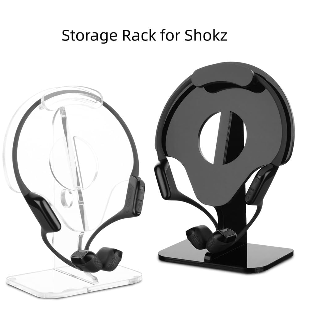 NIUQCTIAN Acrylic Desktop Stand Storage Holder for Shokz Sports Earphones with OpenRun Pro (Compatible 2/OpenRun Pro/OpenRun Air/OpenSwim Pro),