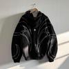 Unisex Straatstijl Trendy Kruisprint Losse Hoodie Vest