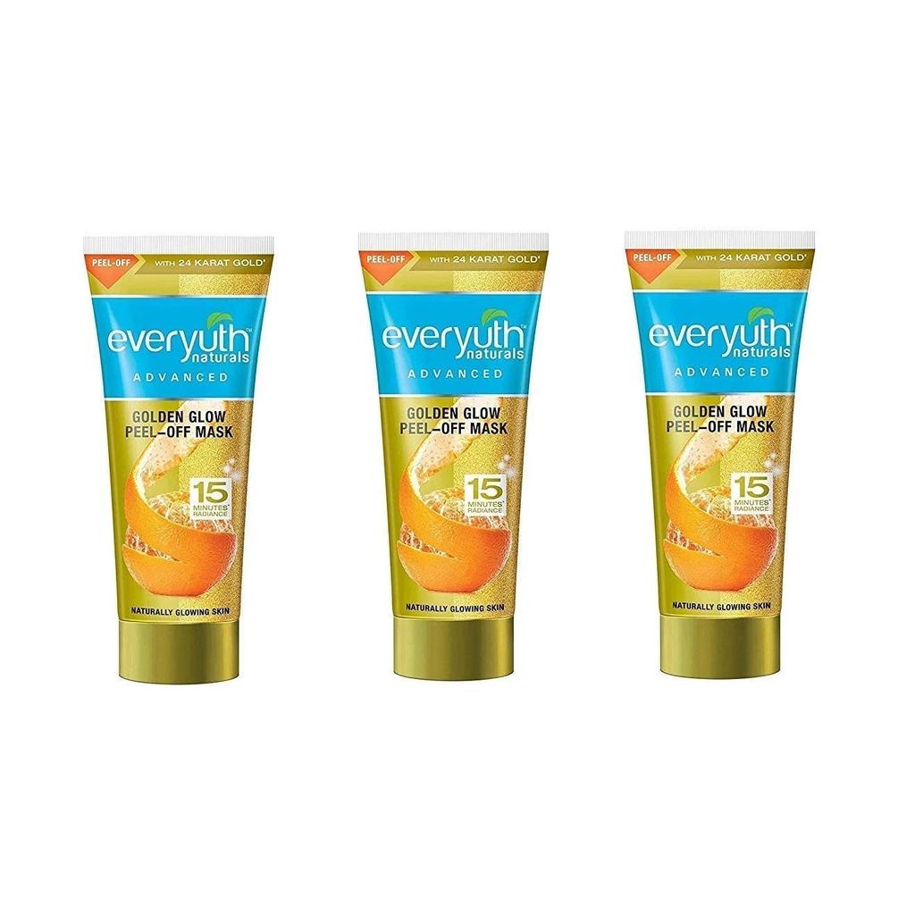 Everyuth Golden Glow Peel Off Mask 25g x3 | 24K Gold Brightening Facial