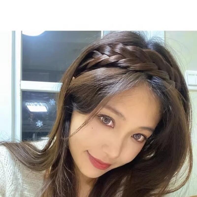 Braided hair band, natural braided hair band, rice hair 1 Braided Hairband Brown