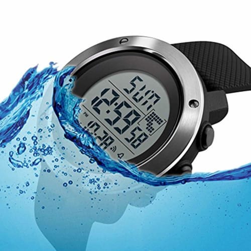 Men's Digital Sports Watch with LED, 24-Hour Display, Alarm, Stopwatch, Dual Time Zones, Countdown Function, EL Backlight, Calendar, and Date Window,