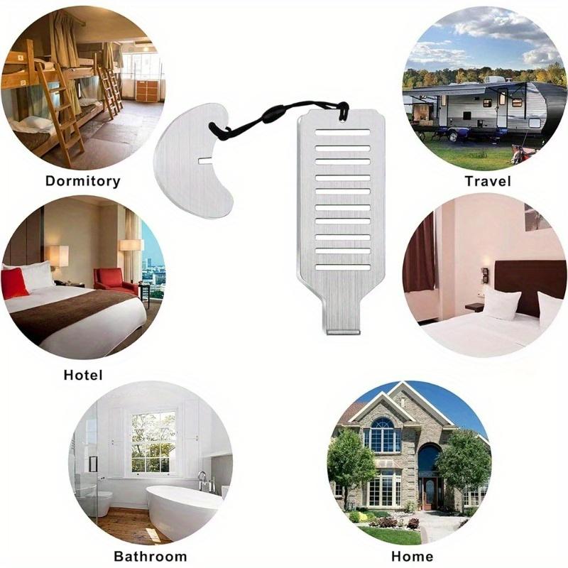 Portable Door Lock Travel Home Security Extra Lock for Additional Privacy and in Room Hotel Apartment Dorm Door Stopper