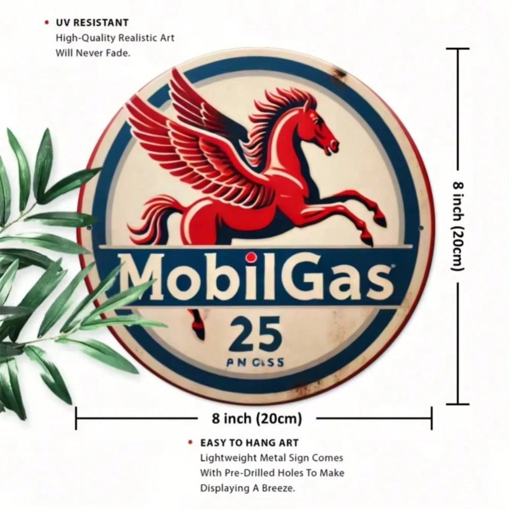 

Vintage Retro Metal Tin Sign Pegasus Garage Decor Classic Bar Man Cave Wall Art 20x20 різнокольоровий