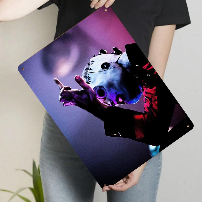 

Dark Art Horror Mask Custom Metal Wall Art Creative Home Decor Bar Studio Hanging Decoration 20x30cm（7.8x11.8inch）