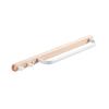 Wood White Bathroom Single Towel Rod Aluminum Wall Hanging Bath Towel Rack With Hook Shower Bar Storage Bathroom Accessories