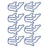 100Pcs Whale Shaped Cute Shaped Office Paper Clips Plastic-coated Metal Dark Blue Lovely Shape Paperclip Clamp 3.1*2.3cm