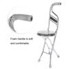 Folding Walking Hand Stick Stool Elderly Stainless Steel Four Leg Thickening Walking Cane