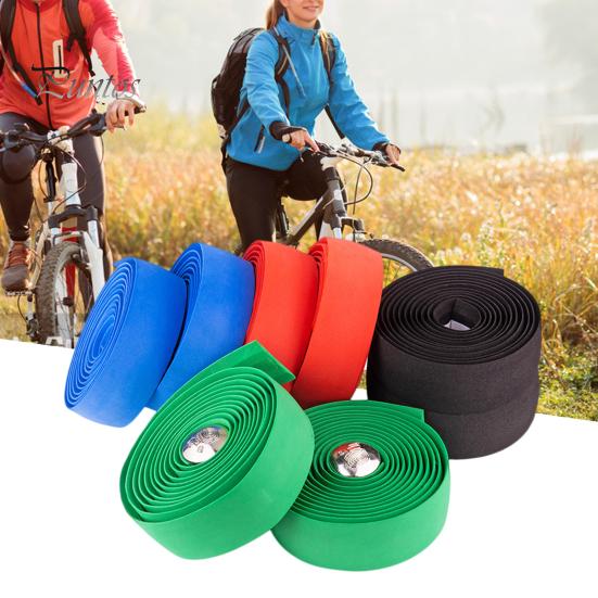 

Puntos Дорожный велосипед 2шт MTB Руль Противоскользящая лента Велоспорт Демпфирующие ремни с 2 штекерами