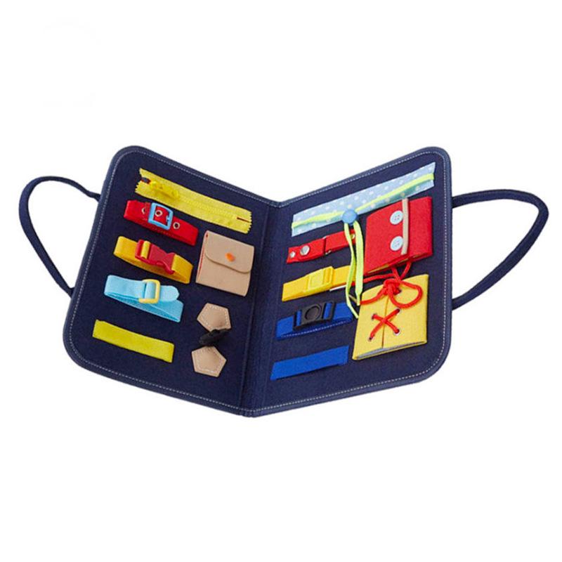 

Enlightenment Early Education Pack Children S Clothing Learning Board Children S Educational Toys Teaching Life Skills Activities Felt Cloth Book Blue * 28 * 22