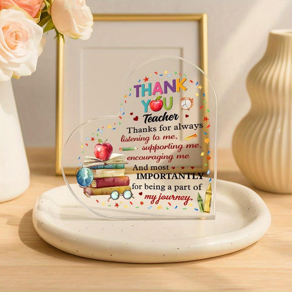 

Инвестиционный реквизит; можно использовать для фотографии Спасибо учитель настольное украшение - Уникальный подарок для учительницы, милое украшение чистый