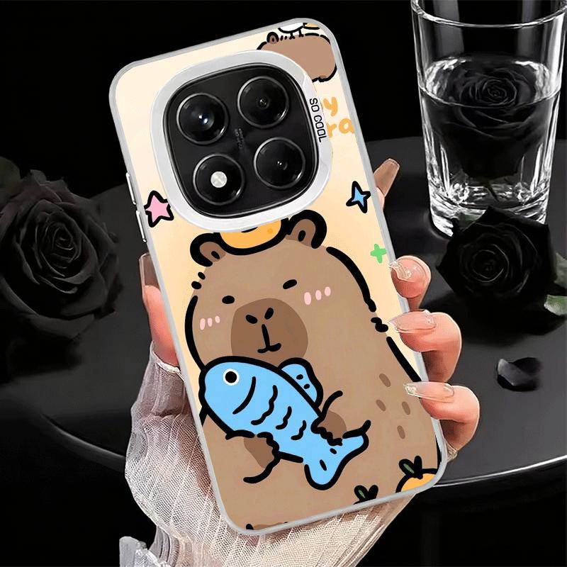 Funny Capybara Cartoon Cute Soft Phone Case for Xiaomi Redmi Note 13 14 15 Pro Plus 12S 12 11S 11 11T 10S 10 Shockproof Cover Ba