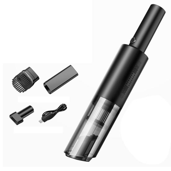 

120 Вт портативный портативный сильный всасывающий беспроводной зарядный домашний автомобильный пылесос чёрный