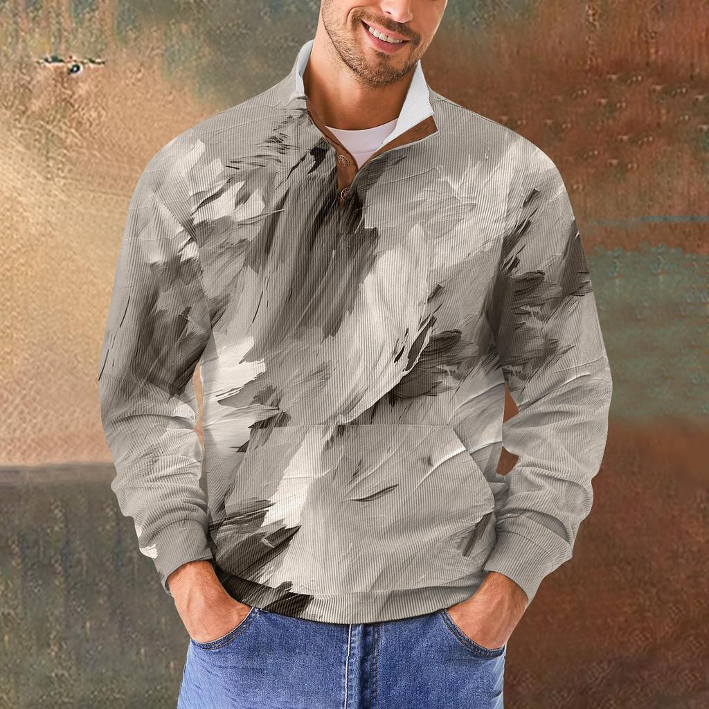 Men's Retro Casual Gradient Printed Sweatshirt