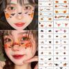 Children's Halloween Pumpkin & Ghost Face Stickers: Washable Makeup & Face Painting Decals