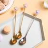 Creative 304 Stainless Steel Spoon Cherry Blossoms Spoon Coffee Dessert Spoon Christmas Gifts Tableware Decoration Tea Spoon