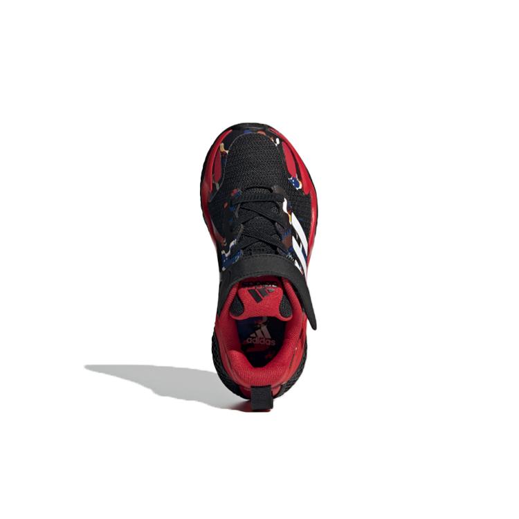 adidas 4Uture Rnr ''CNY'' El K Fabric Slip Resistant Abrasion Resistant Low Top Running Shoes Black Red White Kids' FZ4589