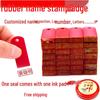 Red Rubber Stamp Seal Collection: Name, Number, Archive, Qualified, and Internet Celebrity Patterns