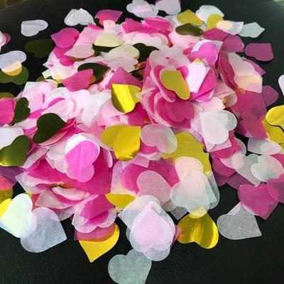 2er-Pack bunte Liebes-Pfirsich-Herz-Konfetti, Valentinstag, Hochzeit, Party, Handwerfen, Blütenblätter, Wellenball, Ballonfüllung, Papierfragmente, 15 g pro Packung