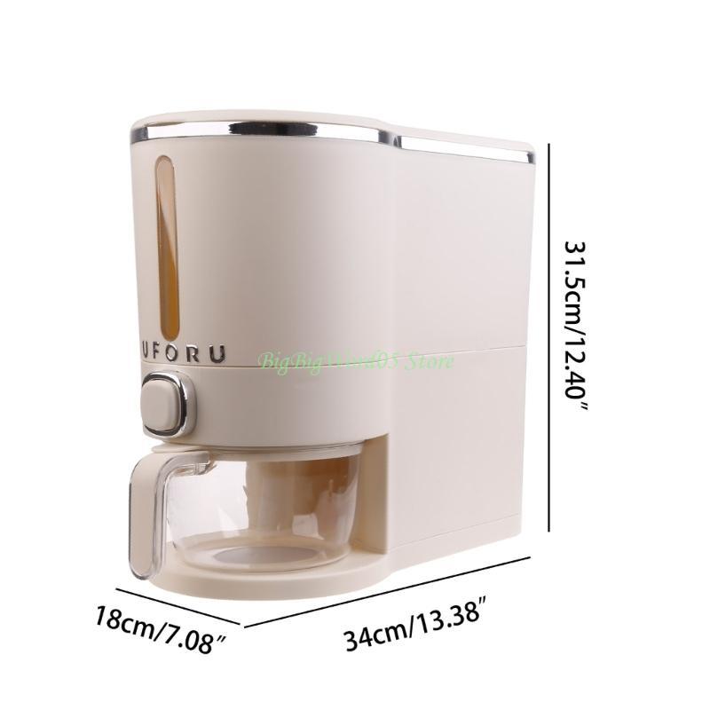 24TE 5KG Rice Bucket Kitchen Household Rice Bucket Storage Sealed Transparent Flap