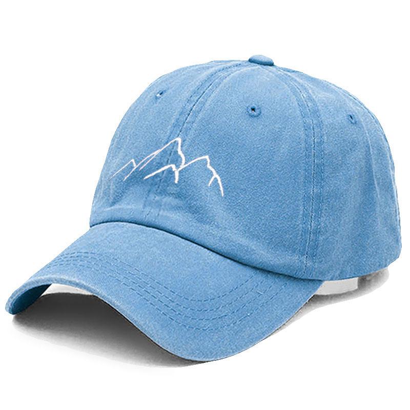 Baseball Cap For Men Women Soft Washed Cotton Mountain Range Embroidery Dad Hats Fashion Outdoor Sports Golf Caps Dropshipping