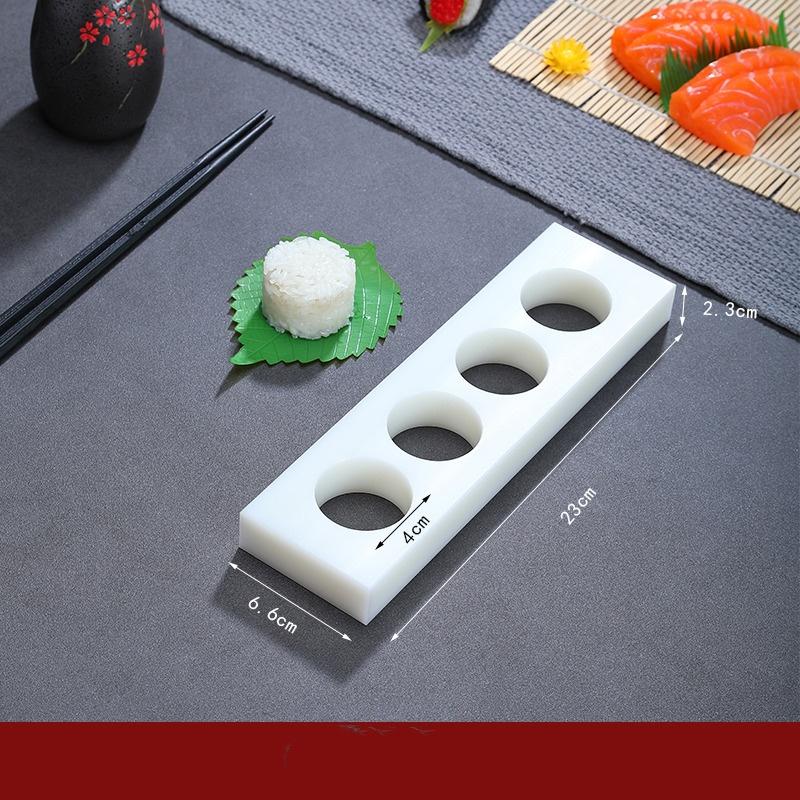 Wooden White Sushi Mould Special Flat Wooden Roller Shutter Sushi Tools Bamboo Rice Pressing Mould Mat Bento Sushi Maker