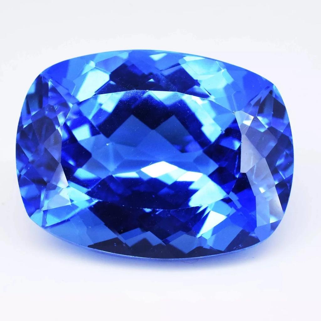 Glossy Blue Sapphire Cambodian Natural 98-100 Ct Cushion Cut Beautiful Gemstone
