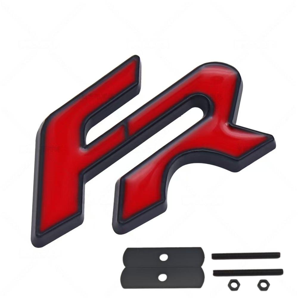 3D Metal FR Logo Badge Sticker Side Fender Rear Trunk Emblem Decal High-Quality Automotive Accessories