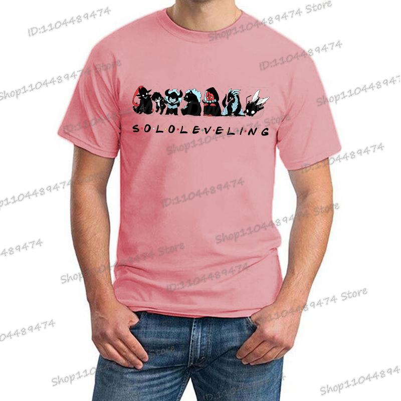 Anime Print Solo Leveling T-shirt Unisex Casual Loose Cool Manga Y2K Tops Sung Jin-Woo Graphic Men Women Funny Fashion Clothes