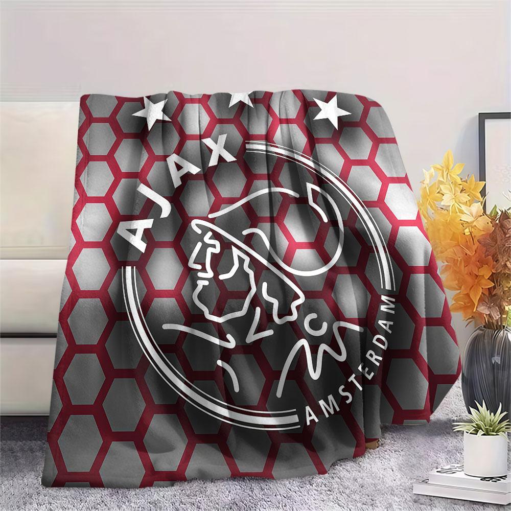 1PC AFC Ajax Patterned Flannel Blanket Suitable For All Seasons for Home Decor Warmth and Comfort Gifts Holiday Present