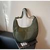 Canvas Bag Women's Large-capacity New Niche Feeling Summer Shoulder Messenger Bag Versatile Commuter Dumpling Bag