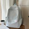 Schoolbag Lightweight Simple Solid Color School Bag Female College Student Travel Backpack High School Girls College Style Outdoor Travel Backpack