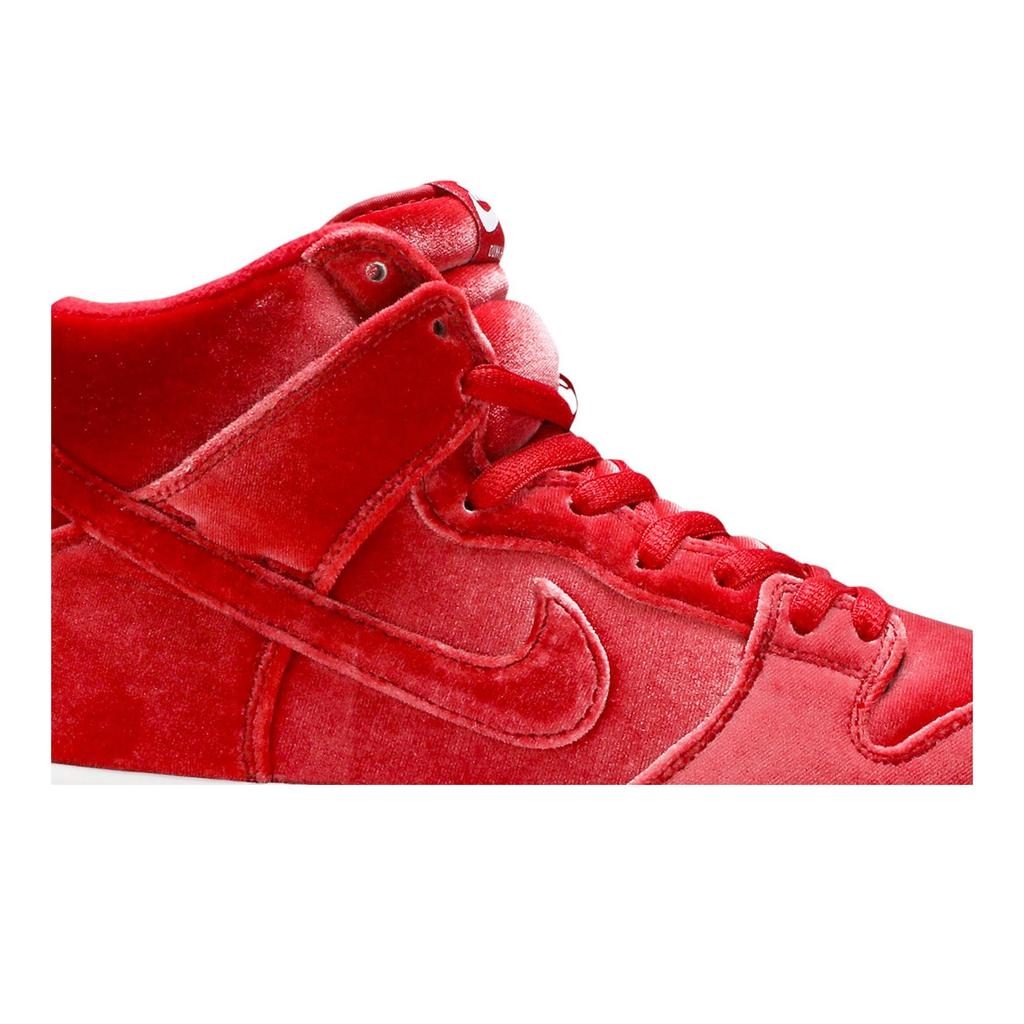 Nike SB Dunk High PRM 'Red Velvet' (Unisex) Gym Red / Gym Red-white Skate Shoes 313171 661