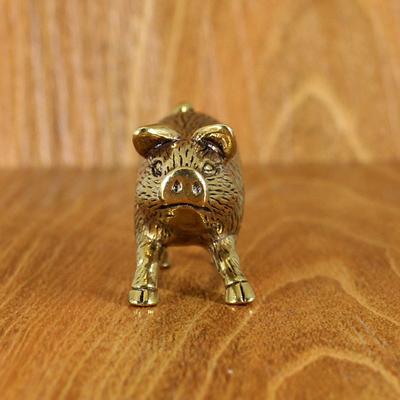 1ks Mosazné prasečí štětiny Prasečí přívěsek Klíčenka Dekorace pro chlapcův narozeninový dárek Ornament Zvěrokruhové prase Stolní ozdoba Domácí dekorace Přívěsek na klíče