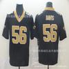 Maglia da Football NFL New Orleans Saints 56 Davis Uomo Donna Misto Cotone Uniforme Sportiva Abbigliamento per tifosi Giornata Partita Casual