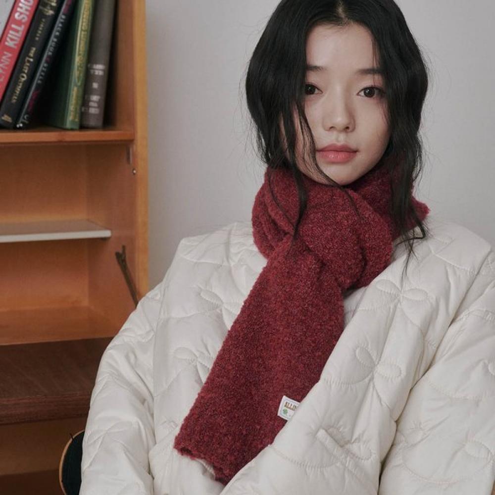 ALLINCOMPLETE Bubble Boucle Knit Scarf  6 Colors 