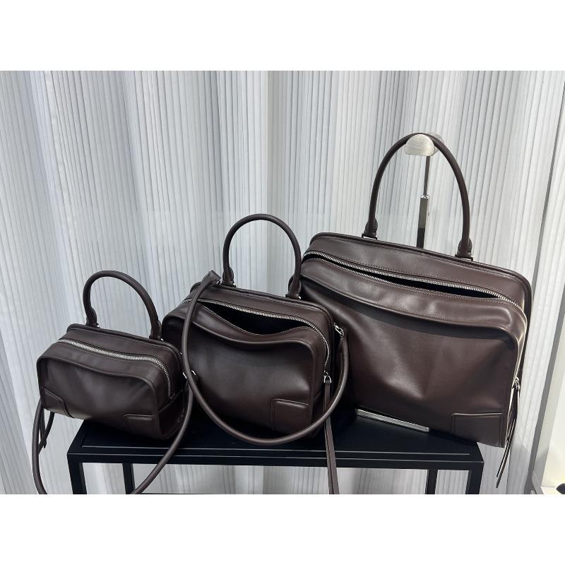 New Luo Jia Amazona180 Bowling Bag Cowhide Briefcase Large Capacity Hand-held Underarm Commuter Women's Bag