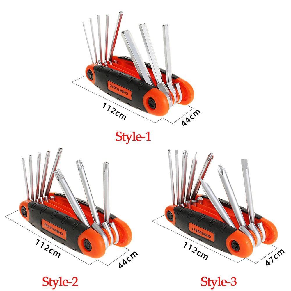Durable 8 In 1 Multifunctional Hand Tool Hexagon Spanner Hexagonal Wrench Screwdriver Set