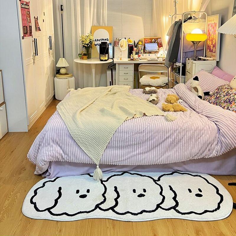 

Милый ковер для спальни, утолщенный плюшевый прикроватный коврик, ковер для комнаты с мультяшным котом 40*120CM