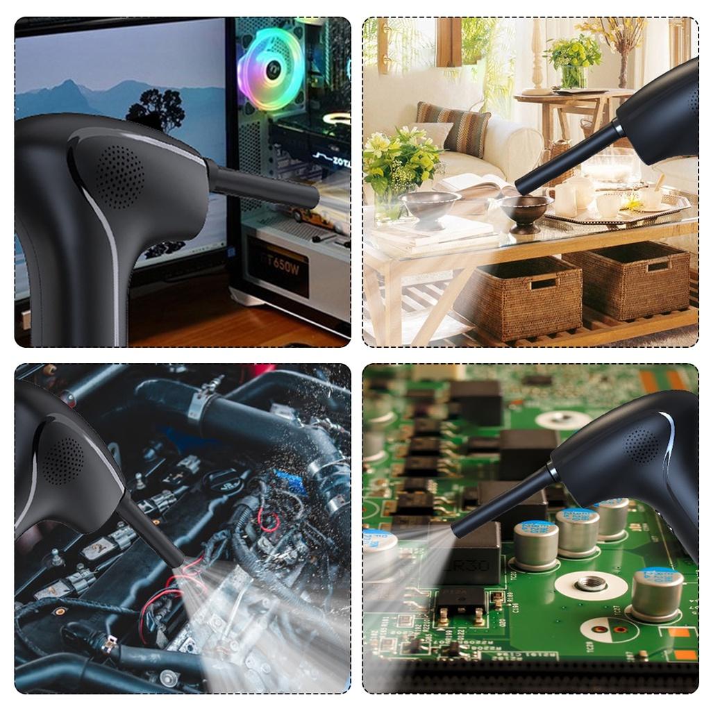 DC 5V 45000 RPM Cordless Air Blower Air Duster Electric Air Duster for Computer Keyboard Camera Cleaning Mini Appliances