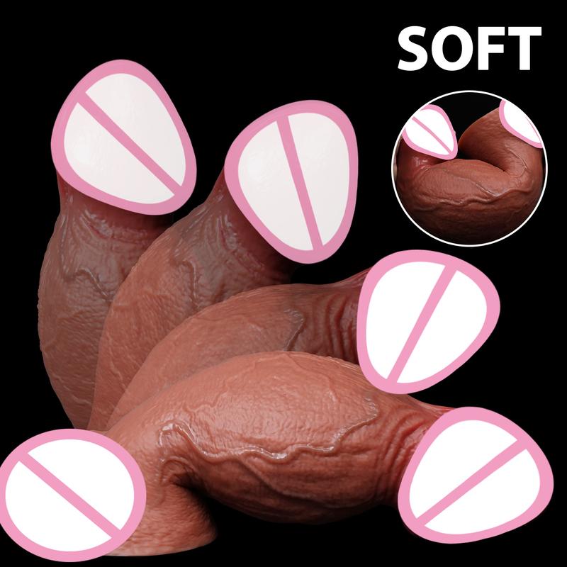 Realistic XXL Thick Dildos Penis Big Soft Silicone Dildo Vaginal Masturbation Suction Cup Huge Dick Woman Anal Adult Sex Toys 18