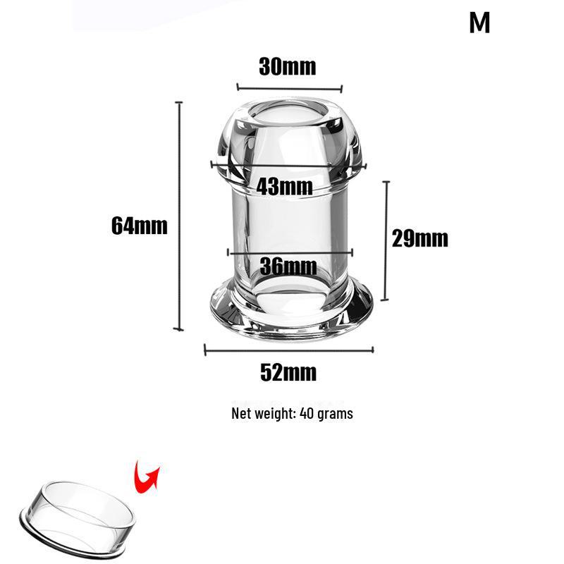 Clear Hollow Anal Dilator for Men and Women - Anus Enema Flushing Toy