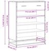 Shoe Cabinet Black 75x38x97.5 cm Particleboard Metal