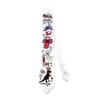 Graffiti Printing Hip Hop Punk White Tie Women Fashion Y2k Kawaii Necktie Casual Shirt Ties For Woman Gift Box