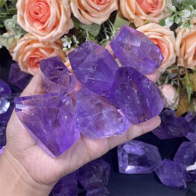 Irregularly Shaped Amethyst Ornaments: Polished, Translucent Crystal Decorations