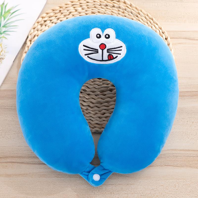 Cestovní polštář, polštář na krk, opěrka brady a krku, roztomilý kreslený cestovní polštář na krk pro chlapce a dívky, cestovní doplňky do letadla, auta, polohovací