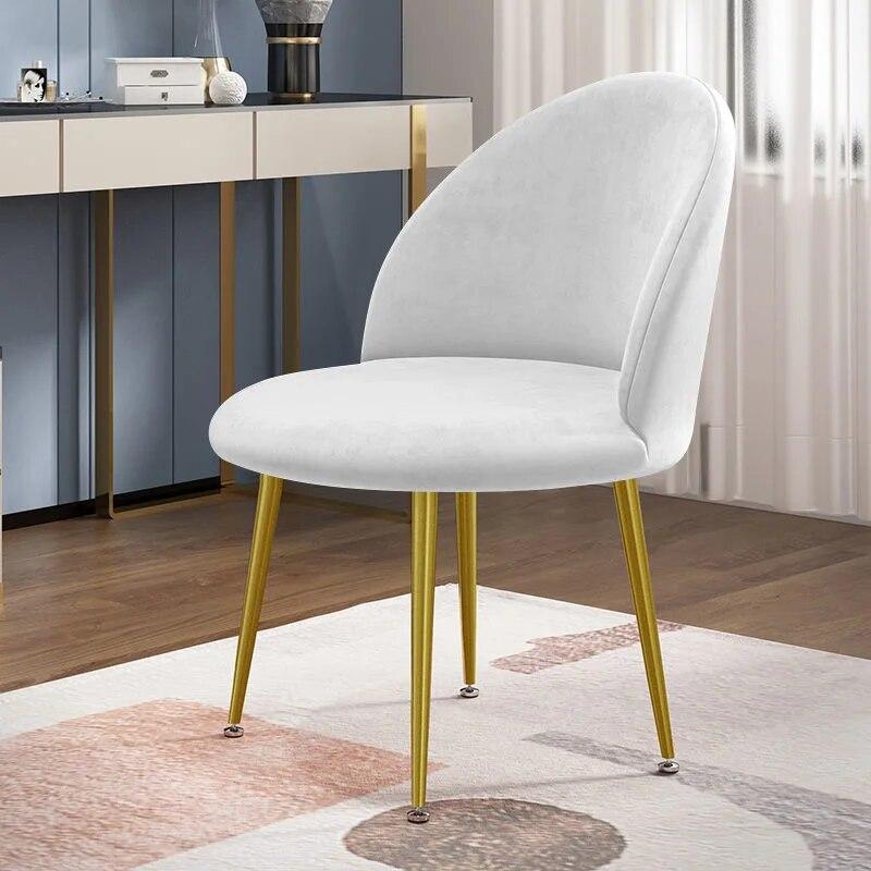 Velvet Fabric Shell Chari Cover Soft Comfortable Stretch Duckbill Shaped Backrest Seat Covers for Dining Room Home Seat Case 1PC