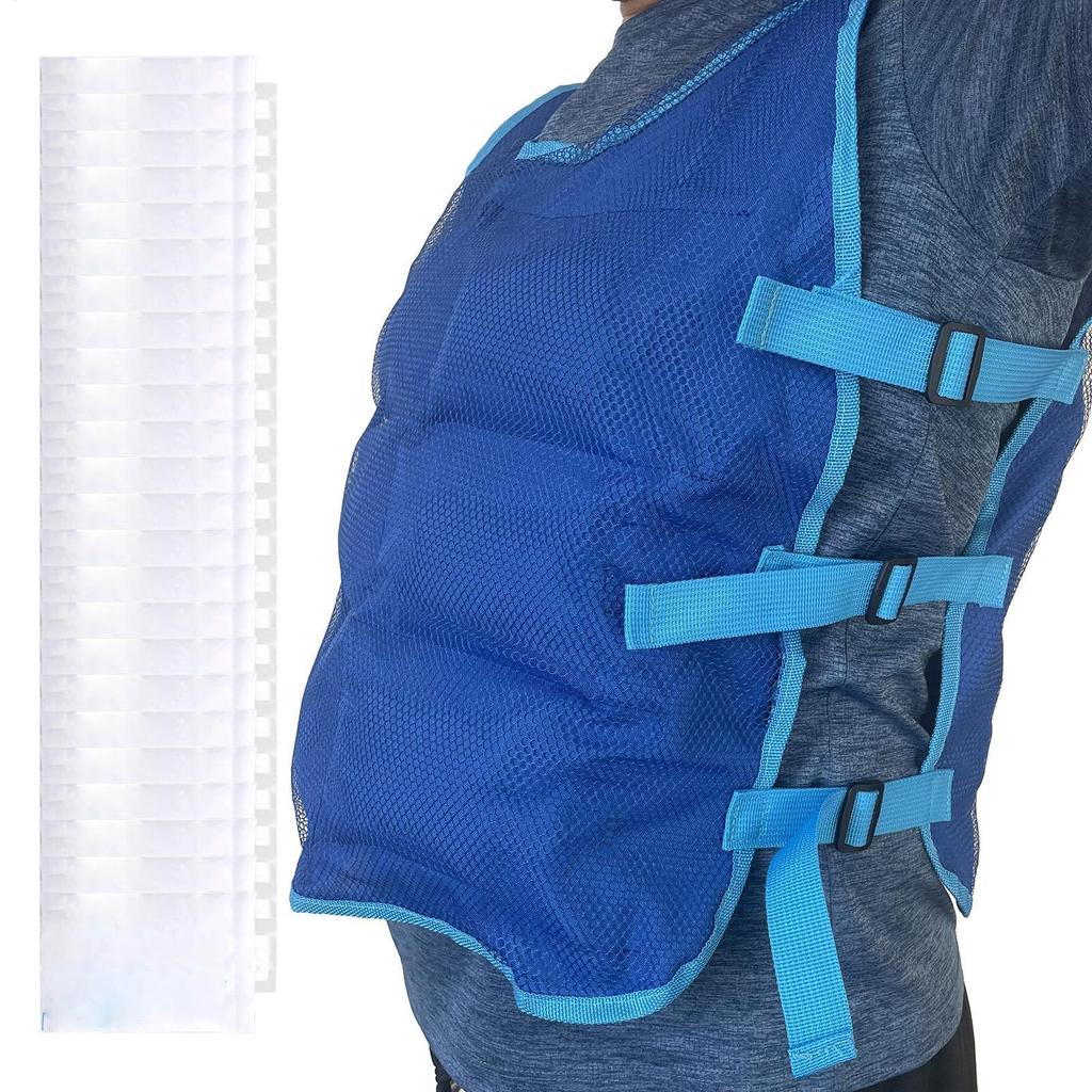 Ice Vest Cooling Safety Vest Outdoor High Temperature Clothing Adjustable Cool Jacket Summer Outdoor Ice Pack Cooling Vest
