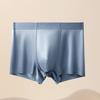Men Boxer Underwear Elastic Mid-Waist Breathable Slim Fit Shorts Briefs Pure Color U-Convex Design Smooth Fabric Panties Daily Wear