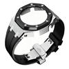 Elegante Edelstahlhülle & Glattes Silikonarmband Rostfreies Stahlgehäuse Einfache Installation für Casioak GA2110 GA2100 Geräte
