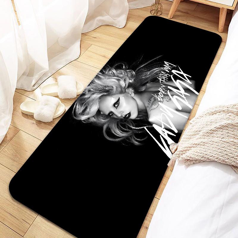Singer Lady Gaga Door Mat Entrance Non-slip Doormat Washable Kitchen Carpet Living Room Hallway Rugs Bathroom Bath Door Mats
